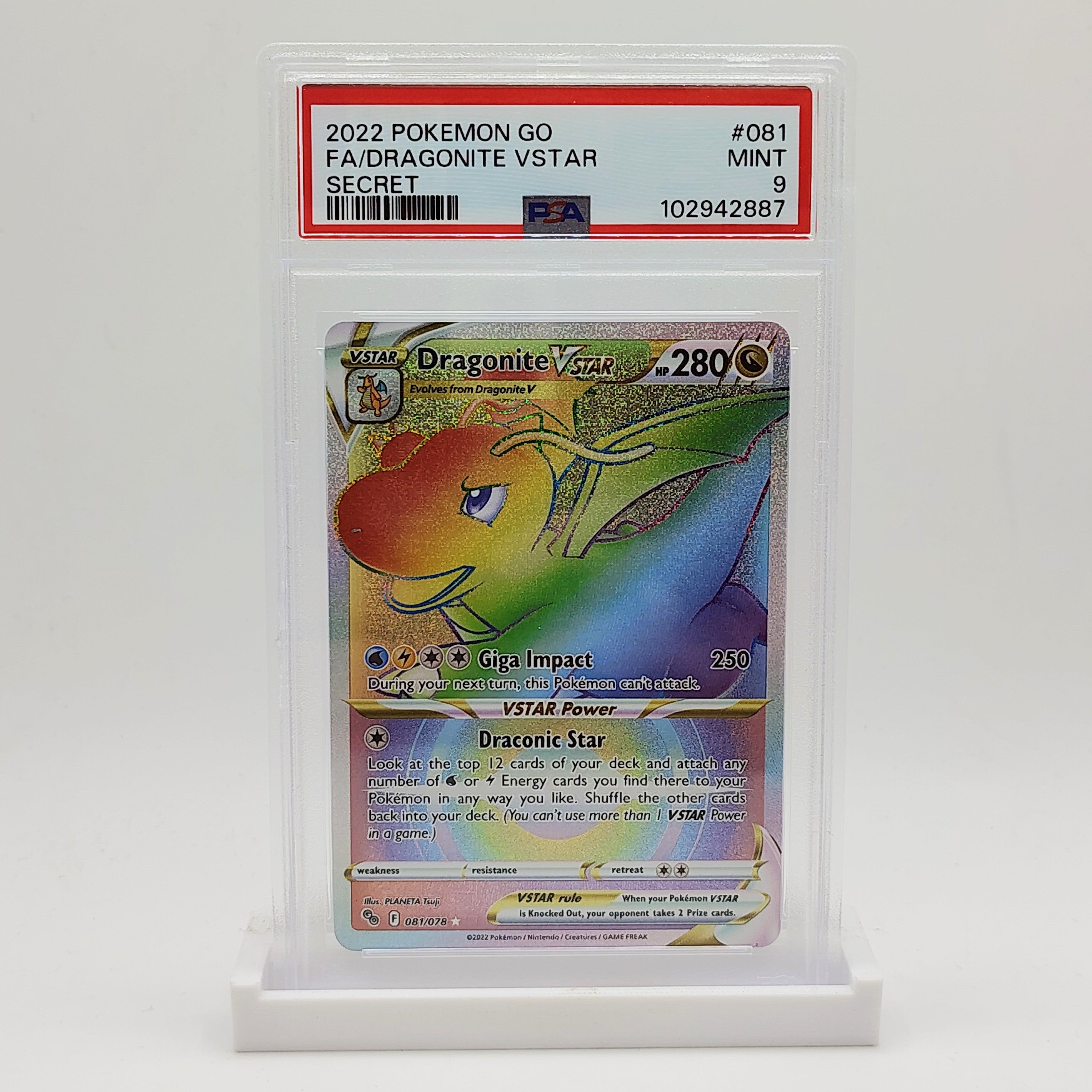 PSA 9 Dragonite VSTAR Rainbow Full Art
