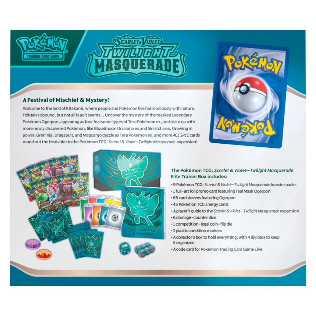 Pokémon Scarlet & Violet: Twilight Masquerade Elite Trainer Box (Pre-Order Ships May 24th)