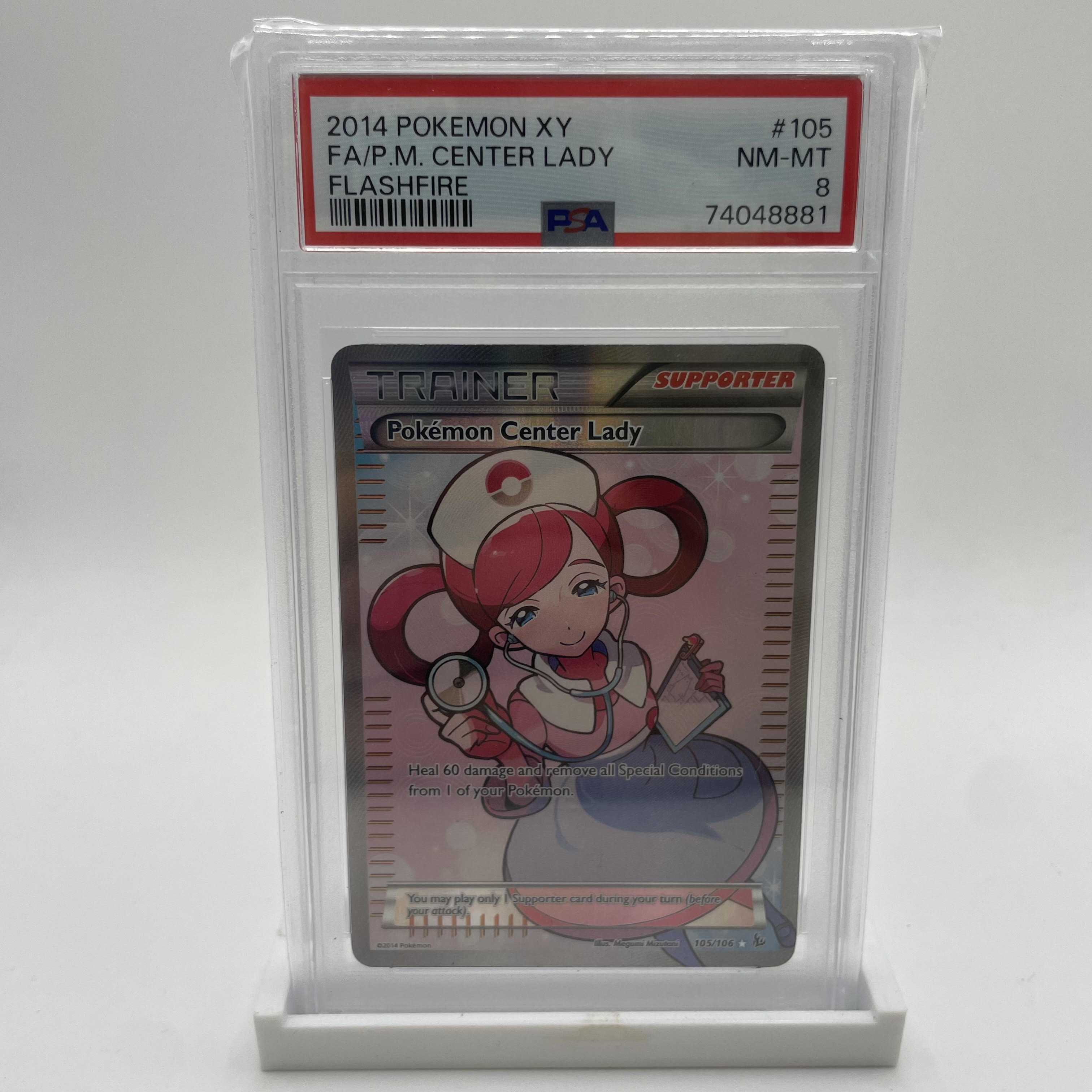 PSA 8 Pokemon Center Lady - Flashfire Danireon Cards & Games PSA 8 Pokemon Center Lady - Flashfire Danireon Cards & Games