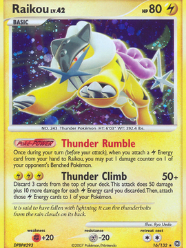 Raikou (16/132) [Diamond & Pearl: Secret Wonders]