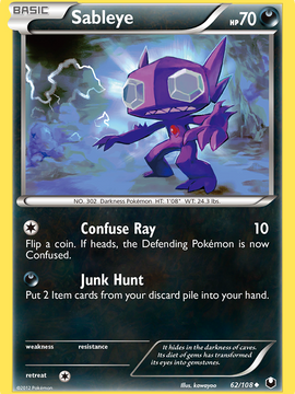 Sableye (62/108) [Black & White: Dark Explorers]