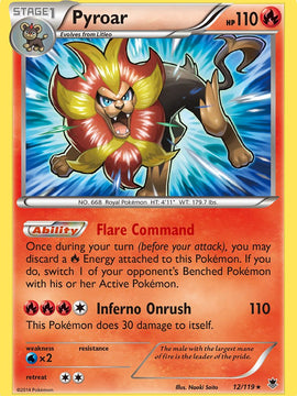 Pyroar(12/119) (Cosmos Holo) (Blister Exclusive) [XY: Phantom Forces]