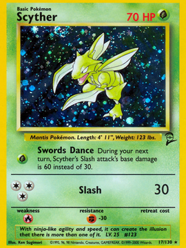 Scyther (17/130) [Base Set 2]