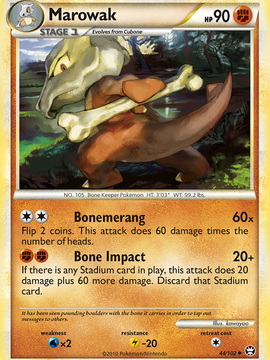 Marowak (44/102) [HeartGold & SoulSilver: Triumphant]