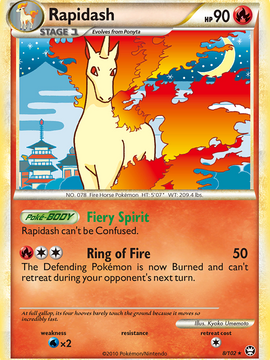 Rapidash (8/102) [HeartGold & SoulSilver: Triumphant]