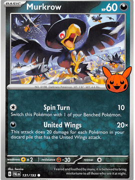 Murkrow (131/193) [Trick or Trade 2023]