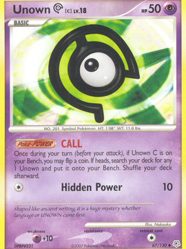 Unown C (67/130) [Diamond & Pearl: Base Set]