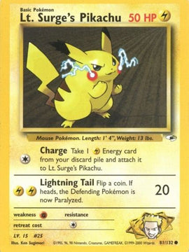 Lt. Surge's Pikachu (81/132) [Gym Heroes Unlimited]