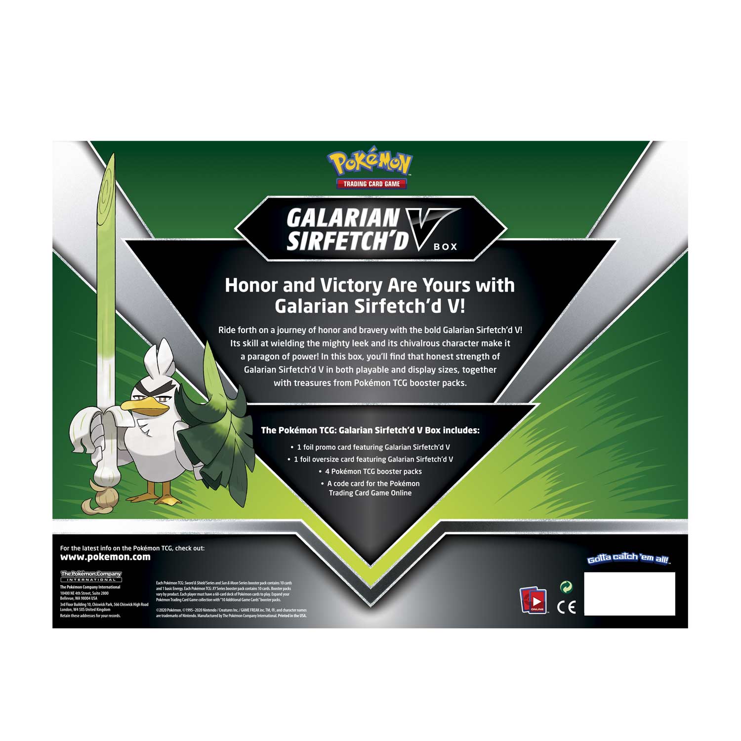 Pokémon Sword & Shield: Galarian Sirfetch'd V Box