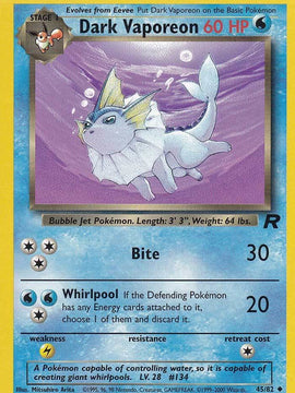 Dark Vaporeon (45/82) [Team Rocket Unlimited]