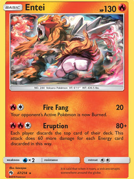 Entei (47/214) (Theme Deck Exclusive) [Sun & Moon: Lost Thunder]