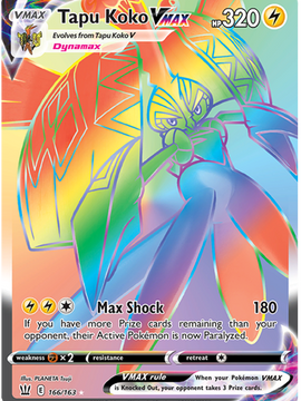 Tapu Koko VMAX (166/163) [Sword & Shield: Battle Styles]