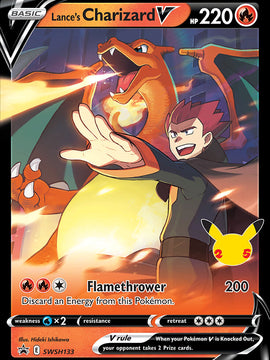 Lance's Charizard V (SWSH133) (Celebrations) [Sword & Shield: Black Star Promos]