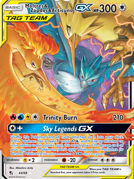 Moltres & Zapdos & Articuno GX (44/68) [Sun & Moon: Hidden Fates]