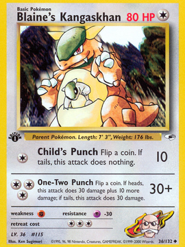 Blaine's Kangaskhan (36/132) [Gym Heroes 1st Edition]