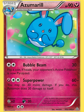 Azumarill (103/160) [XY: Primal Clash]