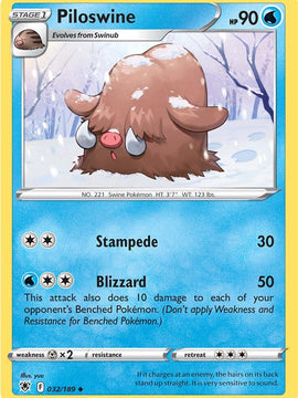 Piloswine (032/189) [Sword & Shield: Astral Radiance]