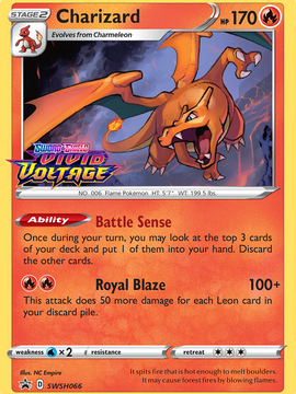 Charizard (SWSH066) (Prerelease Promo) [Sword & Shield: Black Star Promos]