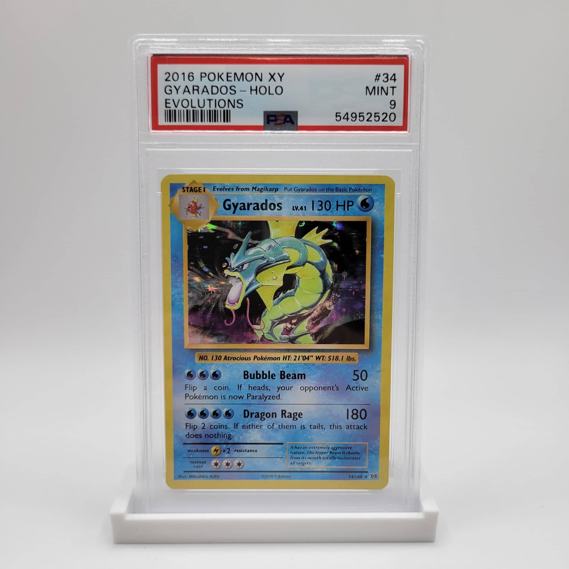Holo Gyarados (34/108) [XY: Evolutions] Pokemon PSA Graded | Danireon Cards & Games