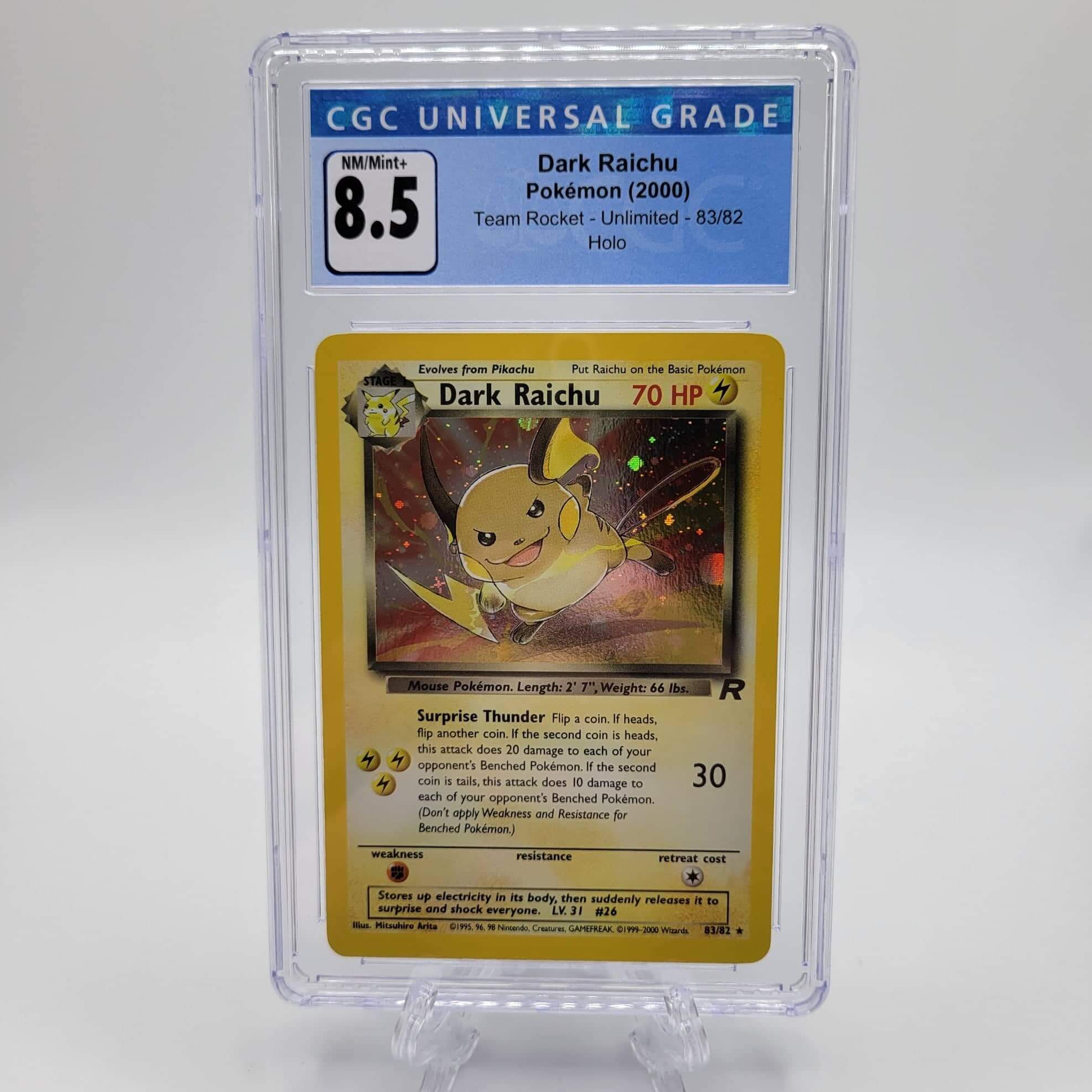 CGC 8.5 Dark Raichu - Team Rocket Holo Rare | Danireon Cards & Games