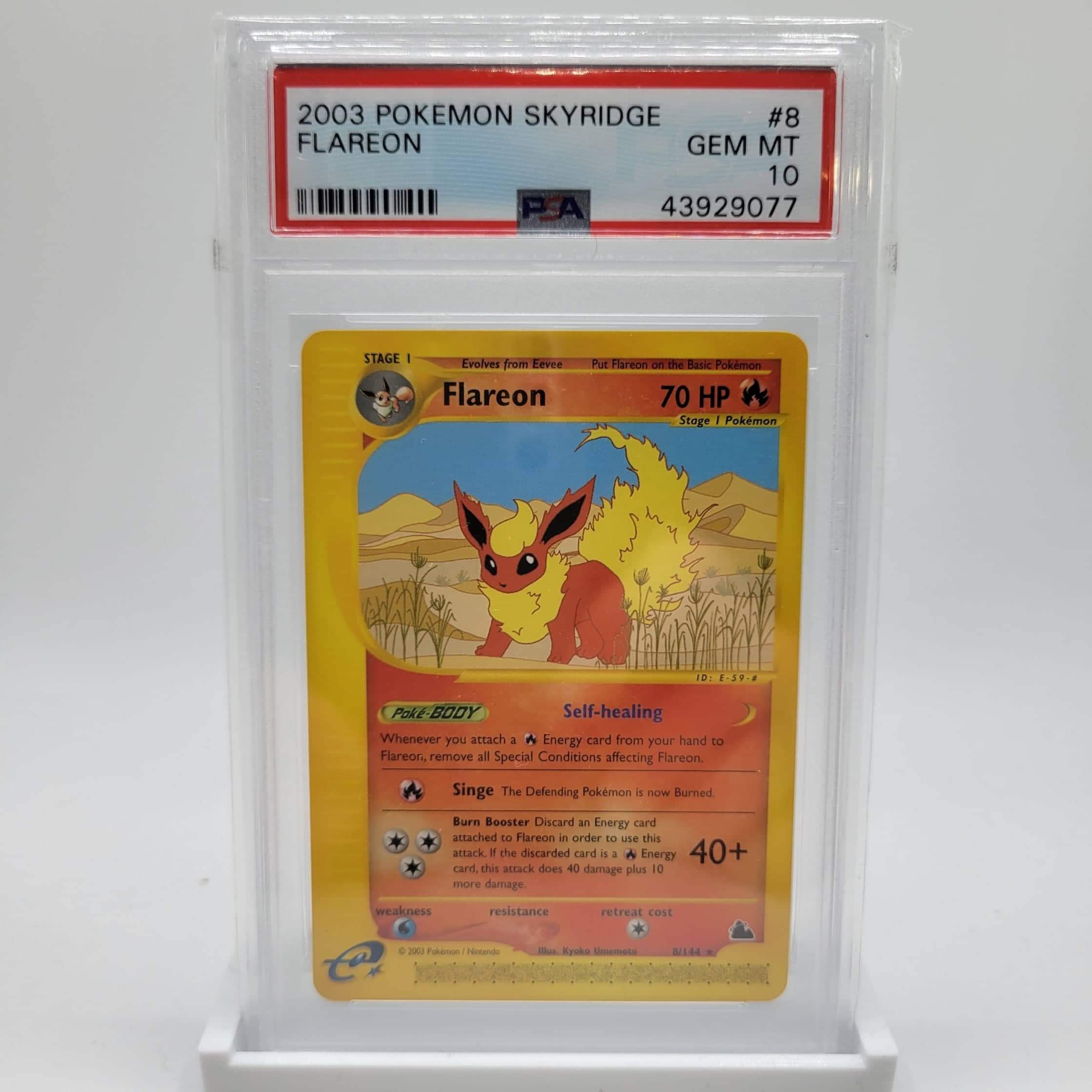 PSA 10 Flareon 8/144 Skyridge Non-Holo Danireon Cards & Games PSA 10 Flareon 8/144 Skyridge Non-Holo Danireon Cards & Games