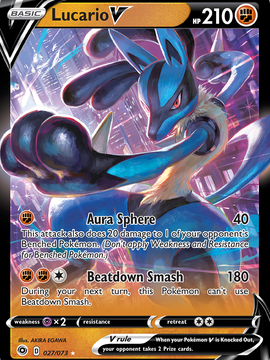 Lucario V (027/073) [Sword & Shield: Champion's Path]