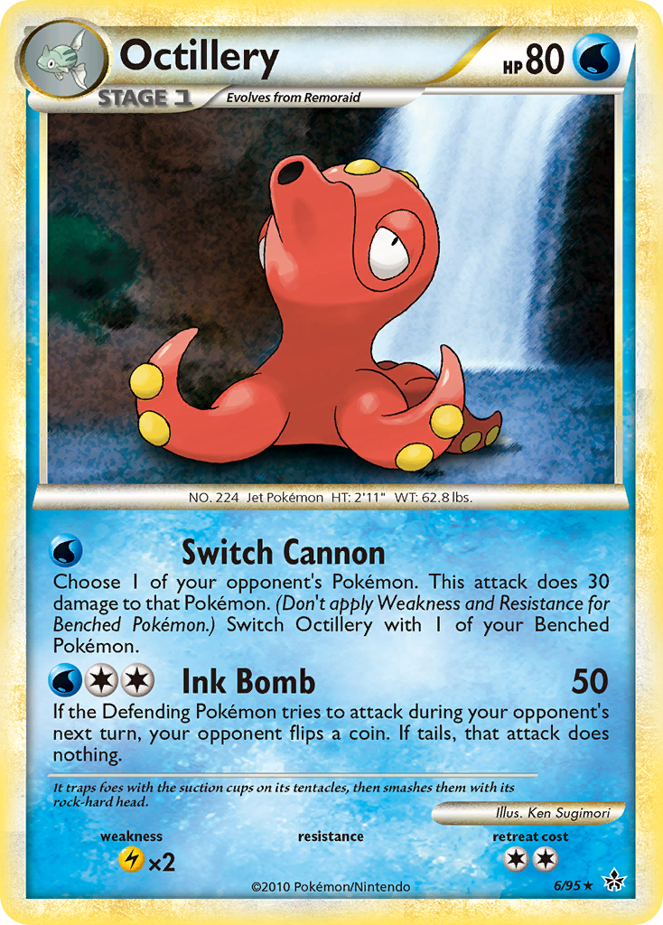 octillery pokemon card #017 Ninja Spinner (M4) Japanese - Card List holofoil pattern or surface detail) Octillery (6/95) [HeartGold & SoulSilver: