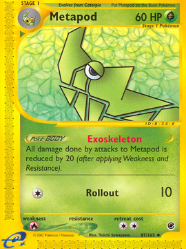 Metapod (87/165) [Expedition: Base Set]