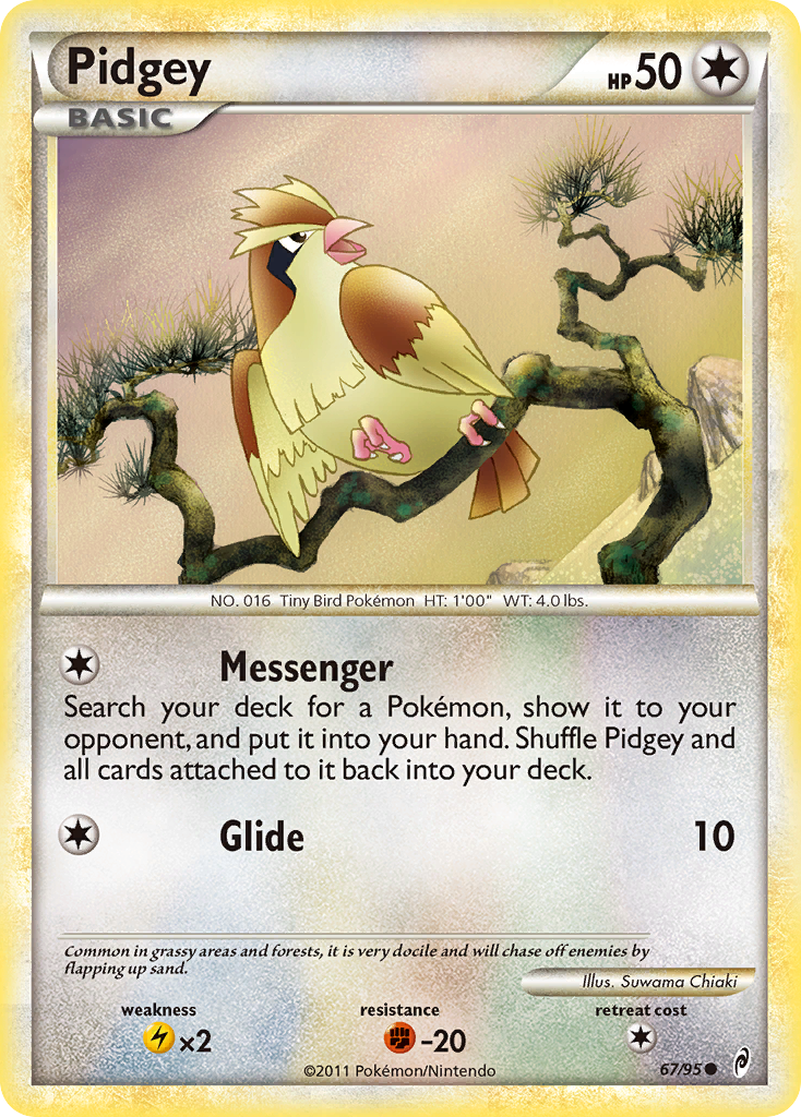 shiny pidgey pokemon card Cards in Pokmon TCG Pocket Obsidian Flames Pidgey Pidgey (67/95) [HeartGold & SoulSilver: