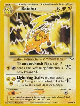 Raichu (21/64) [Neo Revelation Unlimited]