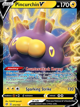 Pincurchin V (072/192) [Sword & Shield: Rebel Clash]