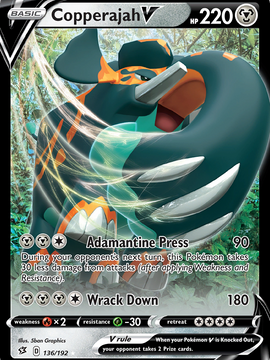 Copperajah V (136/192) [Sword & Shield: Rebel Clash]