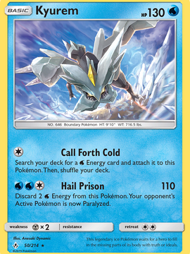 Kyurem (50/214) [Sun & Moon: Unbroken Bonds]