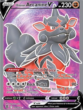 Hisuian Arcanine V (179/195) [Sword & Shield: Silver Tempest]