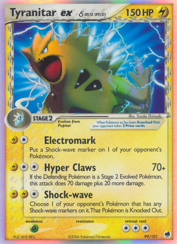 Tyranitar ex (99/101) (Delta Species) [EX: Dragon Frontiers] – Danireon  Cards & Games
