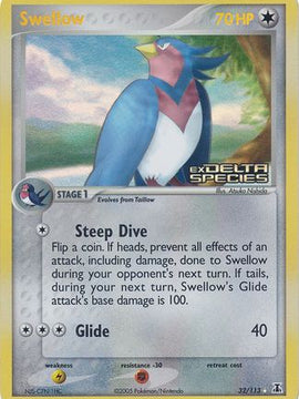 Swellow (32/113) (Stamped) [EX: Delta Species]