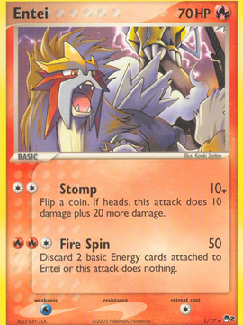 Entei (1/17) [POP Series 2]