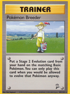 Pokemon Breeder (105/130) [Base Set 2]