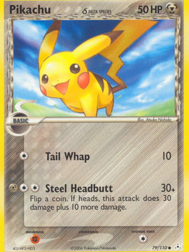 Pikachu (79/110) (Delta Species) [EX: Holon Phantoms]
