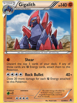 Gigalith (53/98) (Cracked Ice Holo) (Blister Exclusive) [Black & White: Emerging Powers]