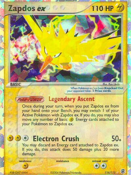 Zapdos ex (116/112) [EX: FireRed & LeafGreen]