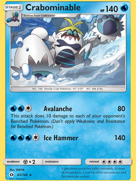 Crabominable (43/149) [Sun & Moon: Base Set]