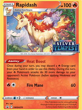 Rapidash (SWSH270) (Prerelease) [Sword & Shield: Black Star Promos]
