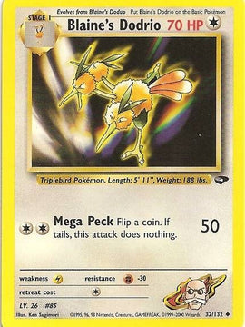 Blaine's Dodrio (32/132) [Gym Challenge Unlimited]