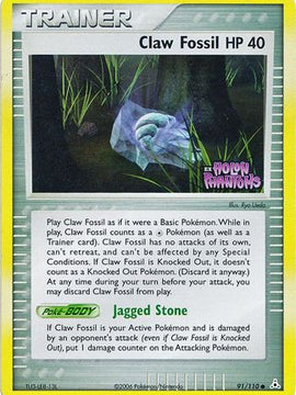 Claw Fossil (91/110) (Stamped) [EX: Holon Phantoms]