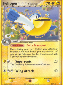Pelipper(26/100) (Delta Species) [EX: Crystal Guardians]