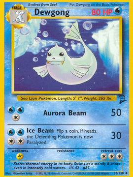 Dewgong (36/130) [Base Set 2]