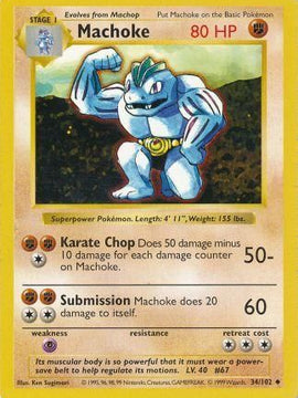 Machoke (34/102) [Base Set Shadowless Unlimited]