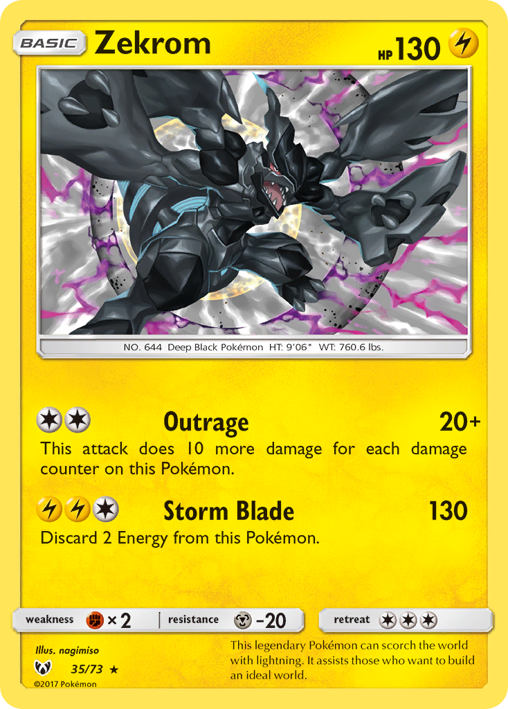 Zekrom Cosmos Holo - Plasma Freeze Pokémon card 39/116