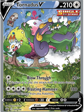 Tornadus V (185/198) [Sword & Shield: Chilling Reign]